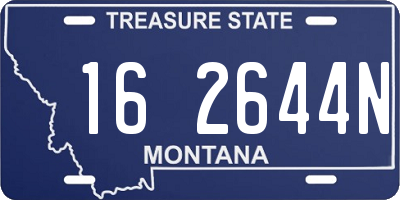 MT license plate 162644N