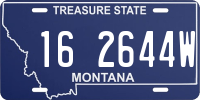 MT license plate 162644W