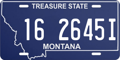 MT license plate 162645I