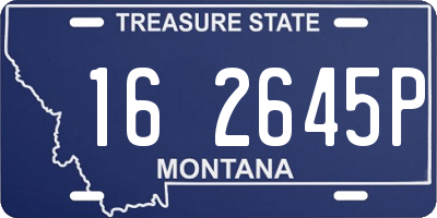 MT license plate 162645P