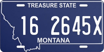 MT license plate 162645X