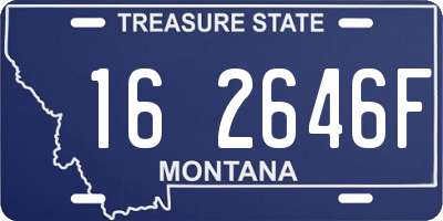 MT license plate 162646F