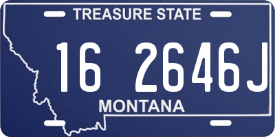 MT license plate 162646J