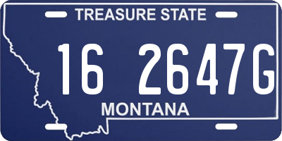 MT license plate 162647G
