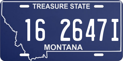 MT license plate 162647I