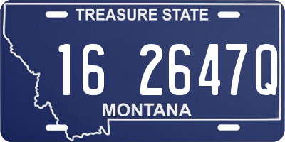MT license plate 162647Q