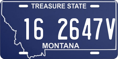 MT license plate 162647V