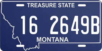 MT license plate 162649B