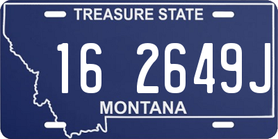 MT license plate 162649J
