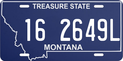 MT license plate 162649L