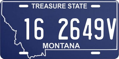MT license plate 162649V