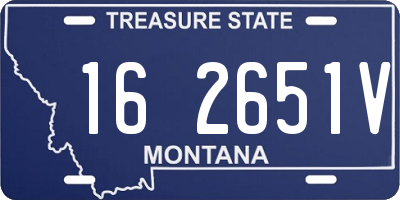 MT license plate 162651V