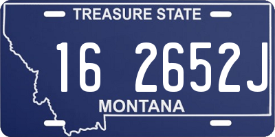 MT license plate 162652J