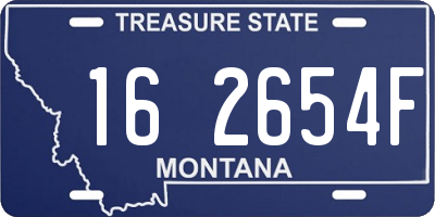 MT license plate 162654F