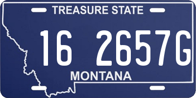 MT license plate 162657G