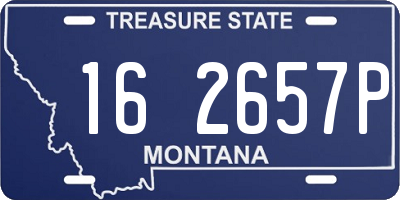 MT license plate 162657P