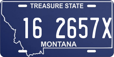 MT license plate 162657X