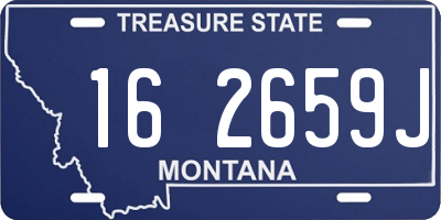 MT license plate 162659J