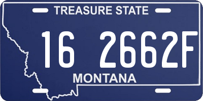 MT license plate 162662F