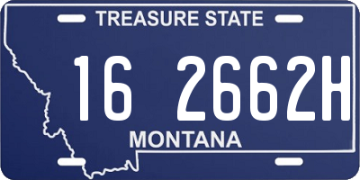 MT license plate 162662H