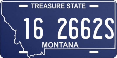 MT license plate 162662S