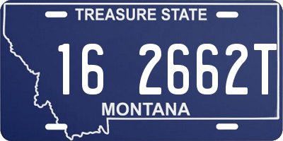 MT license plate 162662T