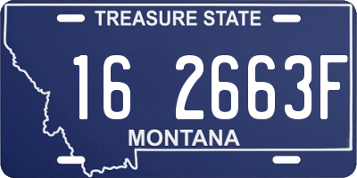 MT license plate 162663F
