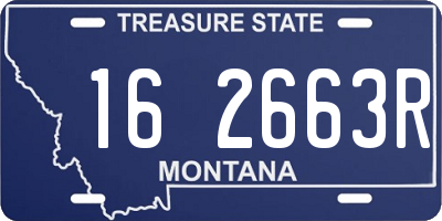 MT license plate 162663R