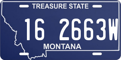 MT license plate 162663W