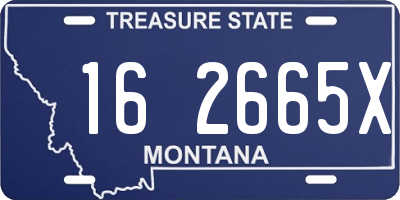 MT license plate 162665X