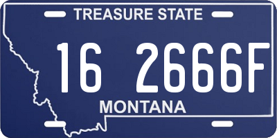 MT license plate 162666F