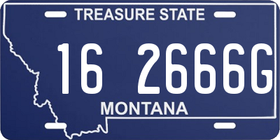 MT license plate 162666G