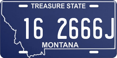 MT license plate 162666J