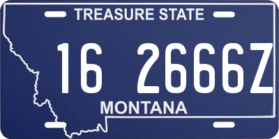 MT license plate 162666Z