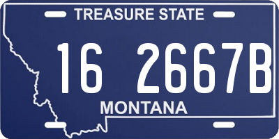 MT license plate 162667B