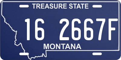 MT license plate 162667F