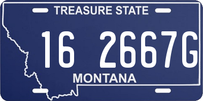 MT license plate 162667G