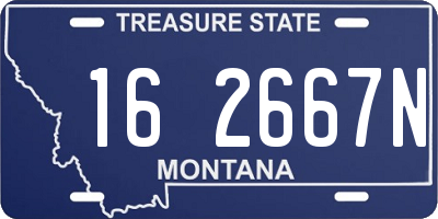 MT license plate 162667N
