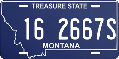 MT license plate 162667S