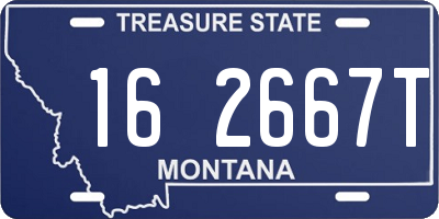 MT license plate 162667T