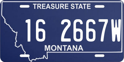 MT license plate 162667W