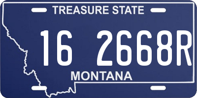 MT license plate 162668R