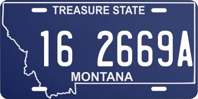 MT license plate 162669A