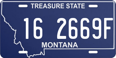 MT license plate 162669F