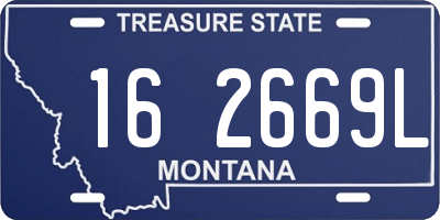 MT license plate 162669L
