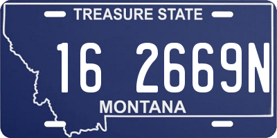 MT license plate 162669N