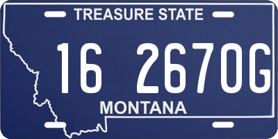 MT license plate 162670G