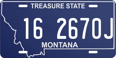 MT license plate 162670J
