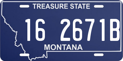 MT license plate 162671B