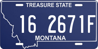 MT license plate 162671F